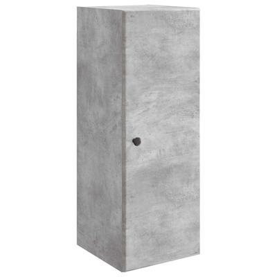 Wall Mounted Cabinet Concrete Grey 33 X 34.5 X 90 Cm Particleboard