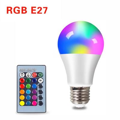 Lampe LED E27 RGBW Projecteur Ampoule 220V Bombillas LED 4W 10W 15W Télécommande IR Ampoule LED 2835 SMD Dimmable Ampoule Magique 110V