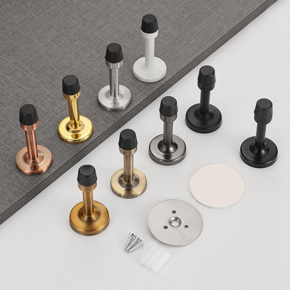 Noise Canceling Door Stopper Stainless Steel Door Holder Useful Door Crash Pad Door