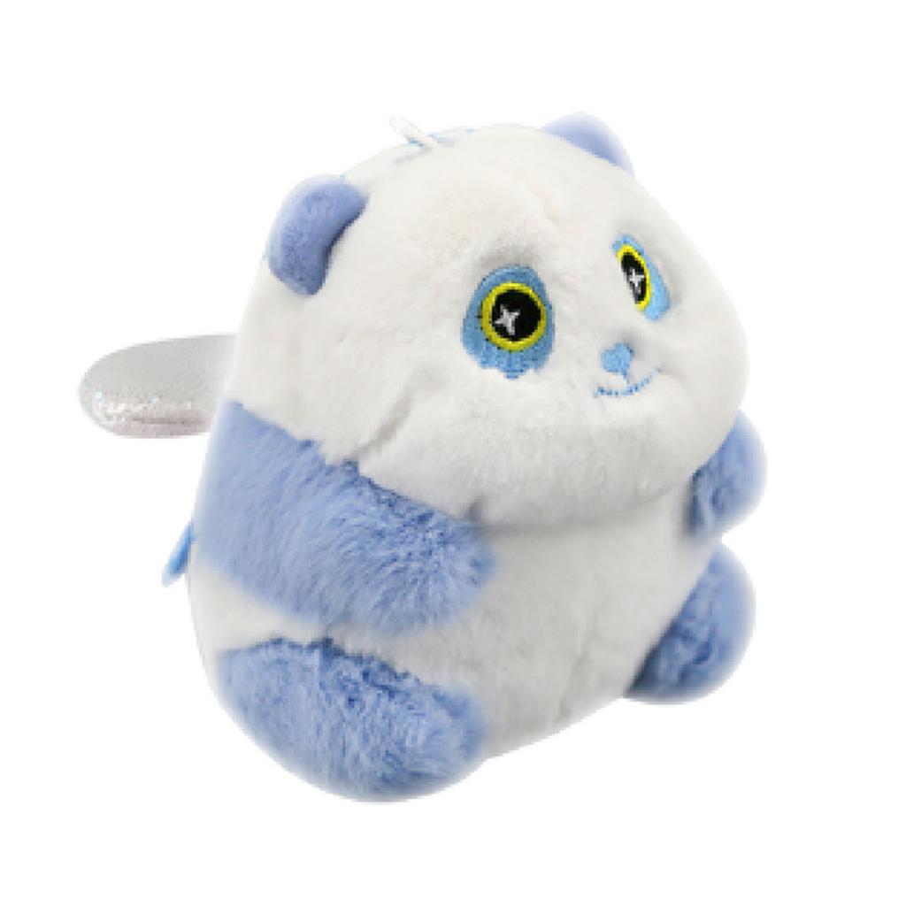 Playful Pandas Key Holder Accessory with Elegant Designs Vibrating Action Plush Bag Charm for Students and Couples