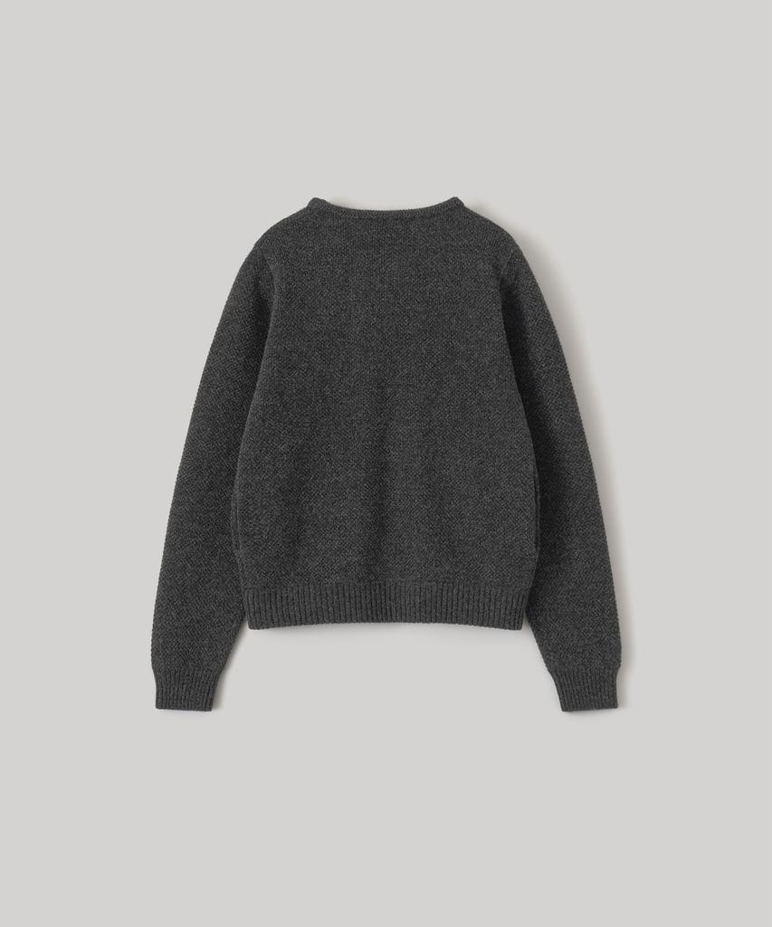ANOTHER OFFICE WOMEN W. Moss Stitch Double Cardigan (Charcoal)