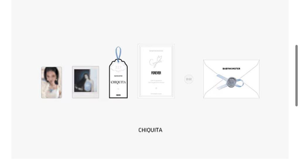 [USED] BABYMONSTER FOREVER Trading Card Photo Package CHIQUIT