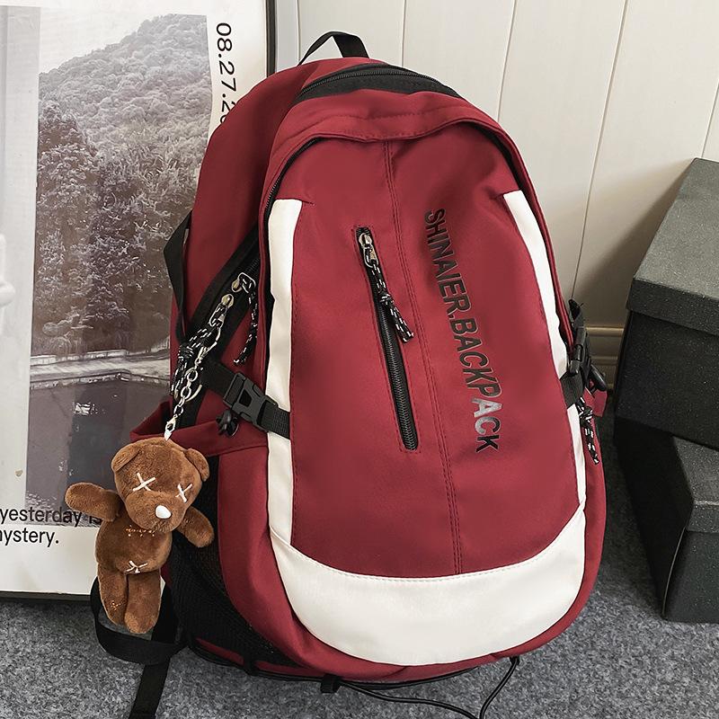 School Bag for Children, Elementary School Students, Girls, Junior High School Students, Large-capacity Contrasting Color Backpack