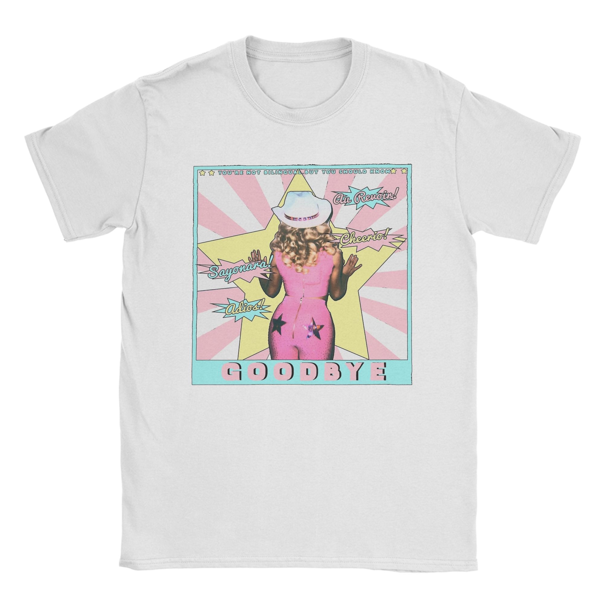 

Sabrina Carpenter Doodbye T-Shirt for Men Novelty Pure Cotton Tee Shirt Crewneck Short Sleeve T Shirts Gift Clothes S