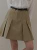 EIGHT DAYS A WEEK Pleated Cotton Skirt Beige Ad380