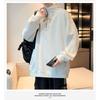 Men's Oversized Half Zip Sweatshirt, Gray Fleece Casual Pullover with Stand Collar, Loose Fit Streetwear Top for Autumn and Winter