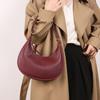 PU Leather Retro Underarm Bag Vintage Women's Armpit Bag Korean Half Moon Shoulder Bag  Party