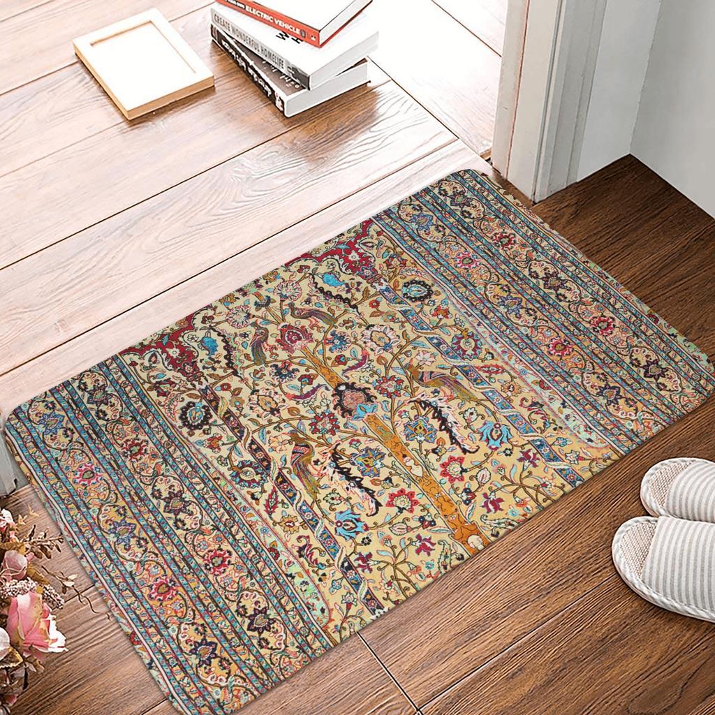 Antique Persian Rug Doormat Anti-Slip Kitchen Bathroom Mat Bedroom Balcony Door Floor Entrance Carpet Rug