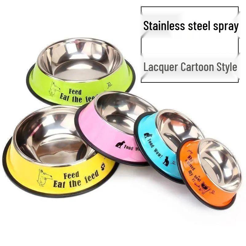Anti-Spill Stainless Steel Pet Bowl for Dogs & Cats - Available in Small & Large Sizes