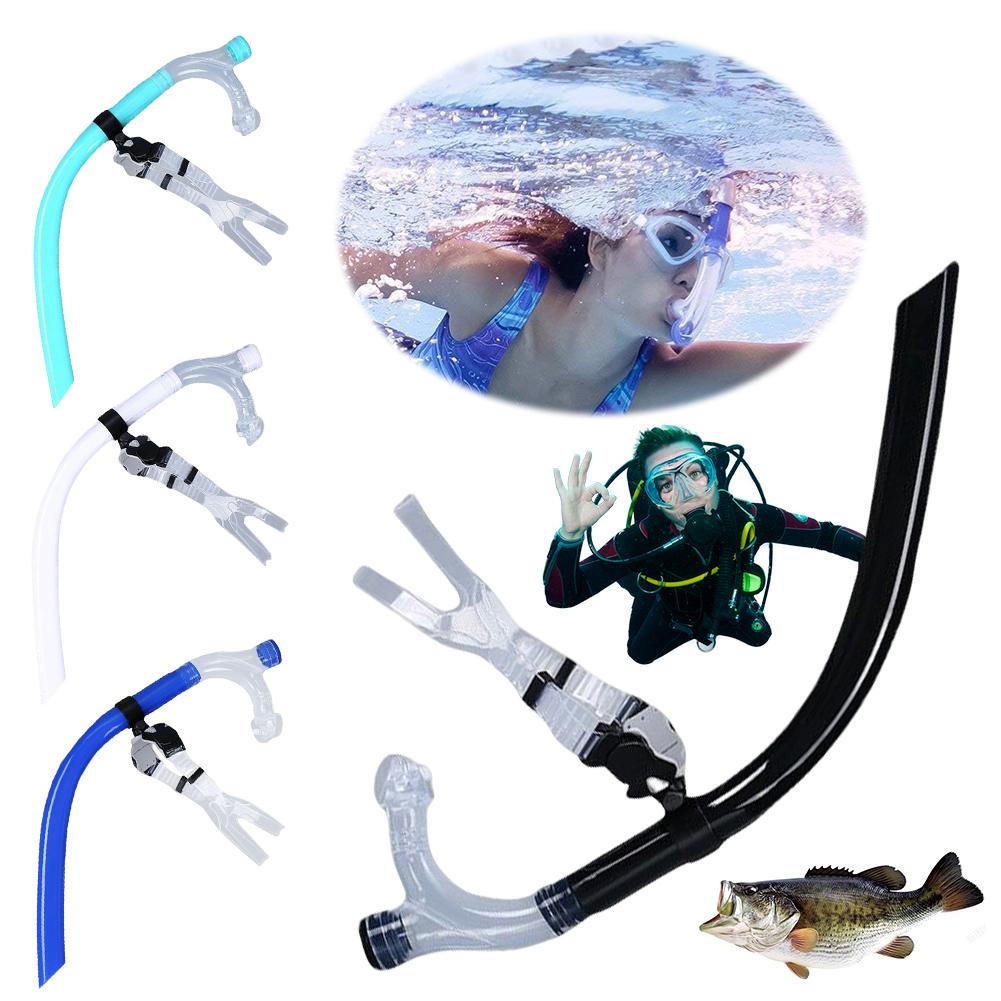 Swimming Front-Breathing Tube Comfortable Snorkel Diving Tube Front Head Snorkel for Snorkeling Scuba Diving Freediving Swimming