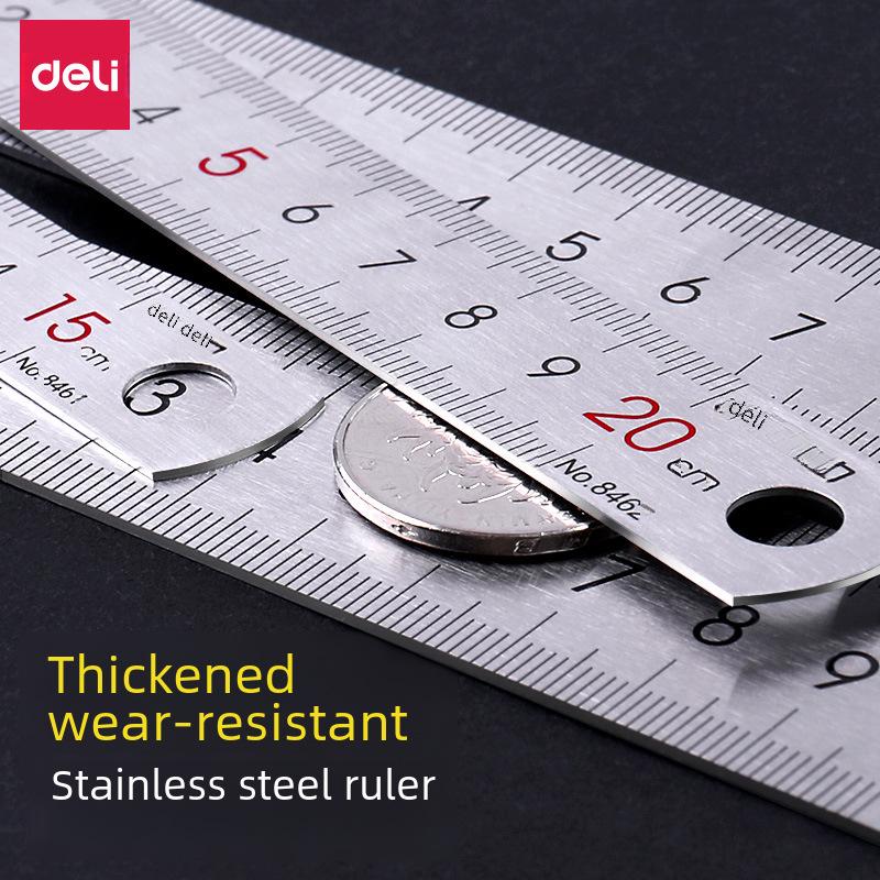 Edelstahl-Lineal, 15/20/30/50cm - Präzisions-Bürowerkzeug