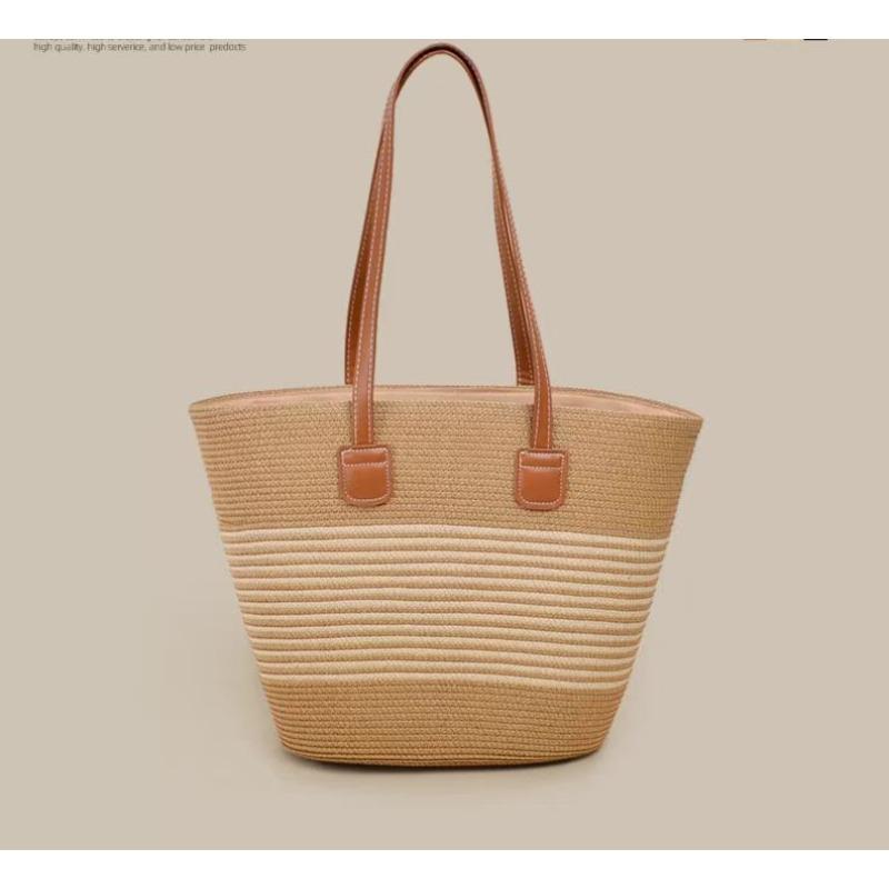 Straw bag women's summer woven bag handbag seaside vacation messenger bag large capacity women's bag tote bag