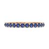 Blue Sapphire Eternity Band Ring - 925  Sterling Silver Rose Gold Vermeil
