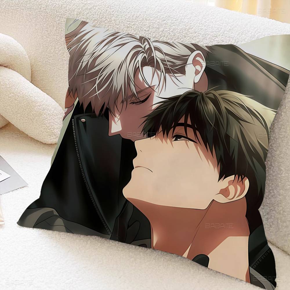 Korean Manhwa BL Anime Pillow Cushion Cover Pillowcase Living Room Sofa Home Decor Customized