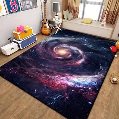 Decoración Abstracta Alfombra para el Hogar Sala de Estar Alfombra de Cielo Estrellado Esponjosa Antideslizante Esterilla para Mesa de Sofá Alfombras Plegables de Área Grande Fácil de Limpiar