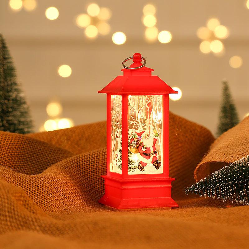 LED Small Luminous Christmas Oil Lamp Ornament - Old Man Design for Children's Gifts & Party Decorations