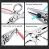 Braided Fishing Line Cutter Rings Openers with Lanyard Fishing Pliers Multifunctional Fishing Tackle Stainless Pliers