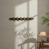 Coat Hook Rail with Sliding Hooks Decorative Wall Stylish for Entryway