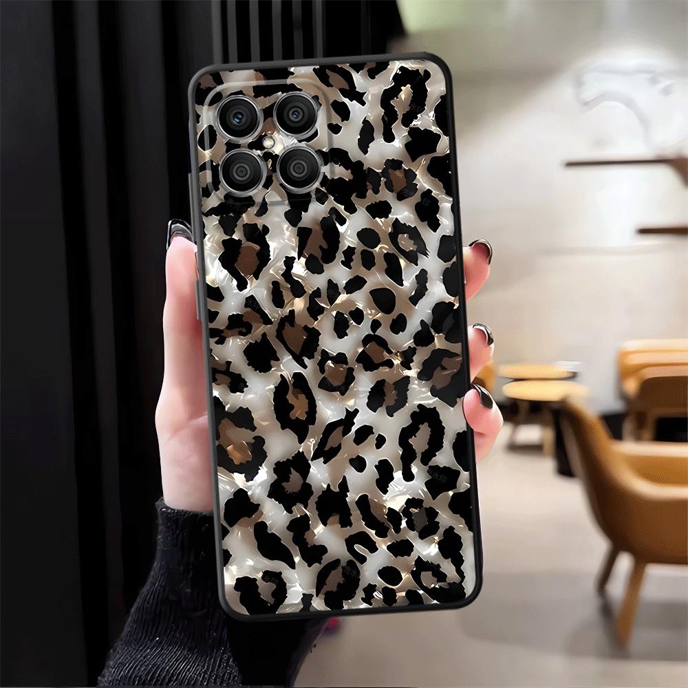 Leopard Print Lip Print Art Case for Honor Magic5Lite X5b X9a 90 X7 X6 8X X8 70 200 400 Lite Funda Phone Cover