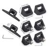For Tesla Cybertruck 2024 Car Equipment 4 Hooks 2 D-rings 1 Opener Black Aluminum Rear Bucket Pull Ring Track Accessories Set