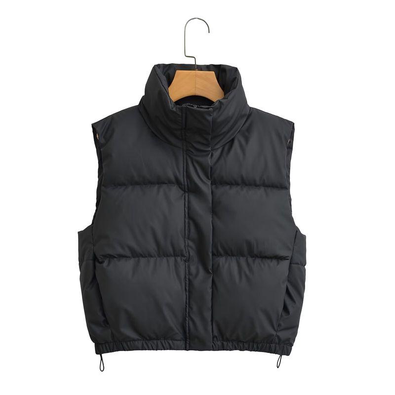 Kaslead New Arrival Women's Clothing Fashion Style Stylish Simple and Versatile Casual Adhesive Cotton-Padded Coat Vest 4341793