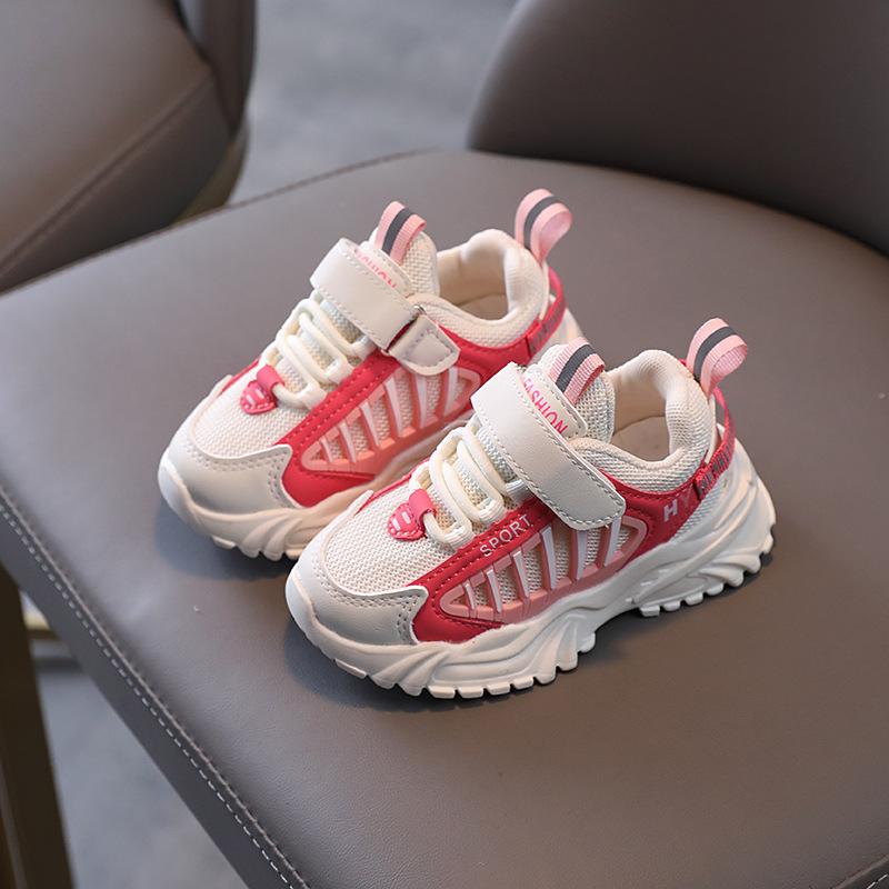 Girls Shoes Autumn Newest Fashion Breathable Mesh Spring And Autumn Children Soft Sole Sneakers Boys Fashion Running Shoes 21