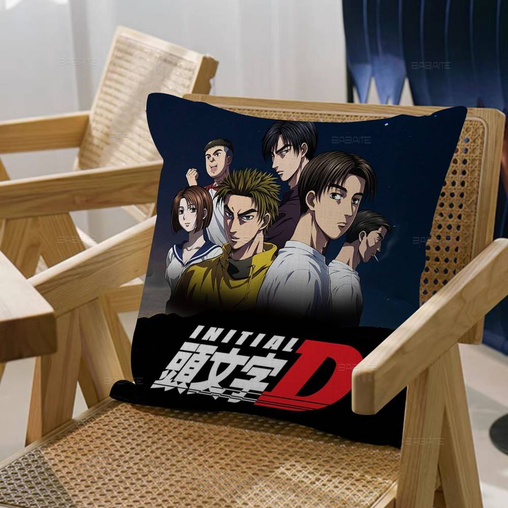 Anime IInitial D Pillow Cushion Cover Pillowcase Living Room Sofa Home Decor Customized