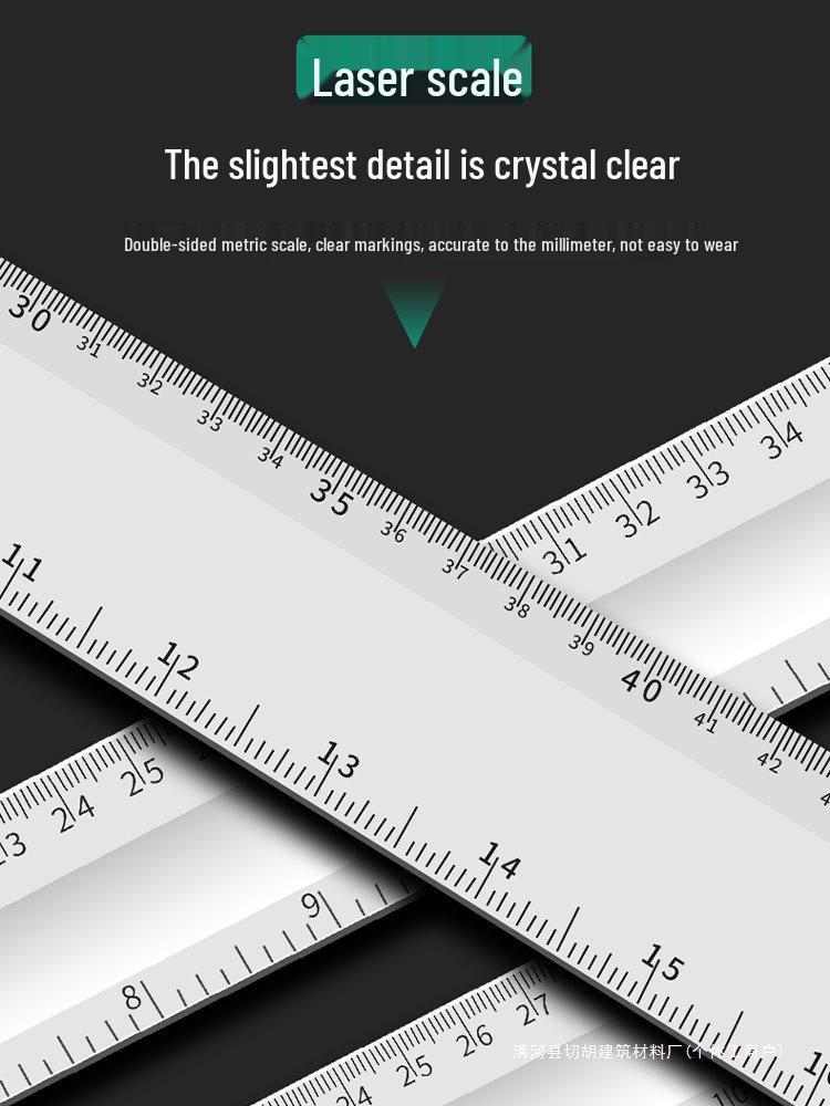 90° Aluminum Profile Corner Ruler, Multifunctional Woodworking Triangle & Steel Ruler