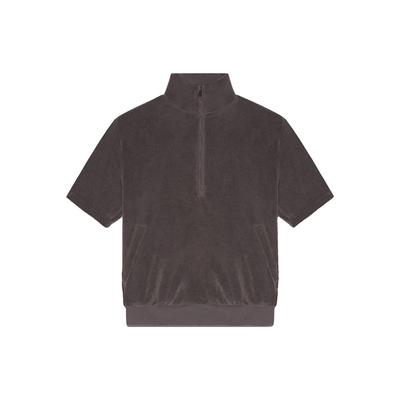 Essentials Drop 2 Spring/Summer 2023 Long Sleeve Half-Zip Mid-Length Shirt Men Tops Off-Black 125BT224090F