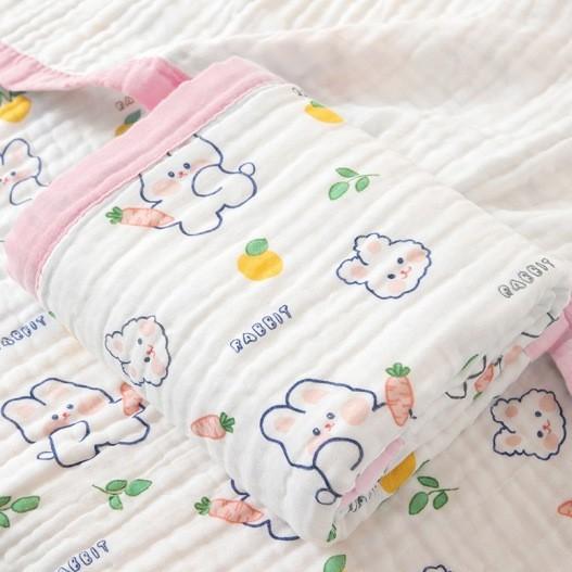 Baby Cotton Gauze Bath Towel Six-Layer High-Density Seersucker Children'S Quilt Baby Children'S Bath Towel Lunch Break Small Bag Towel