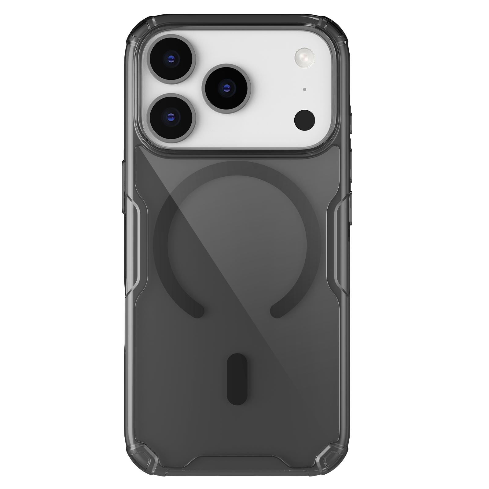 

Nillkin Для iPhone 17 Pro Max Air Case Nature TPU Pro Магнитный Прозрачный Мягкий Силиконовый Чехол Прозрачный Чехол iPhone 17 Pro Max прозрачный черный