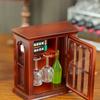 1Pc 1:12 Dollhouse Mini Plastic Cabinet Handcrafted Wall Cabinet Wine Cabinet