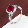 Personalized Skull Ring with Square Zirconia, High-End Punk Style, Pure Copper Women's Jewelry