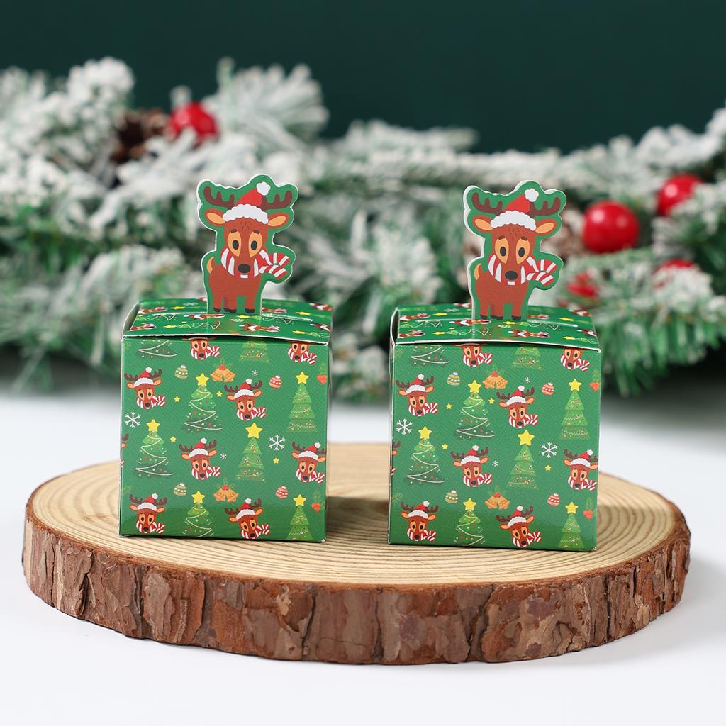 24pcs Christmas Candy Boxes Party Decoration Xmas Santa Claus Gift Boxes Navidad Natal New Year Christmas Gifts Packaging Boxes