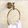 Solid Brass Carved Bathroom Wall Storage Towel Rack, European Antique Bath Towel Holder, Bathroom Hardware Accessory Set