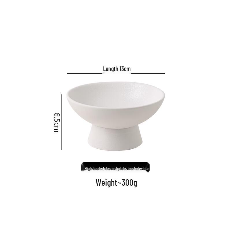 Japanese Style Ceramic Footed Snack Plate