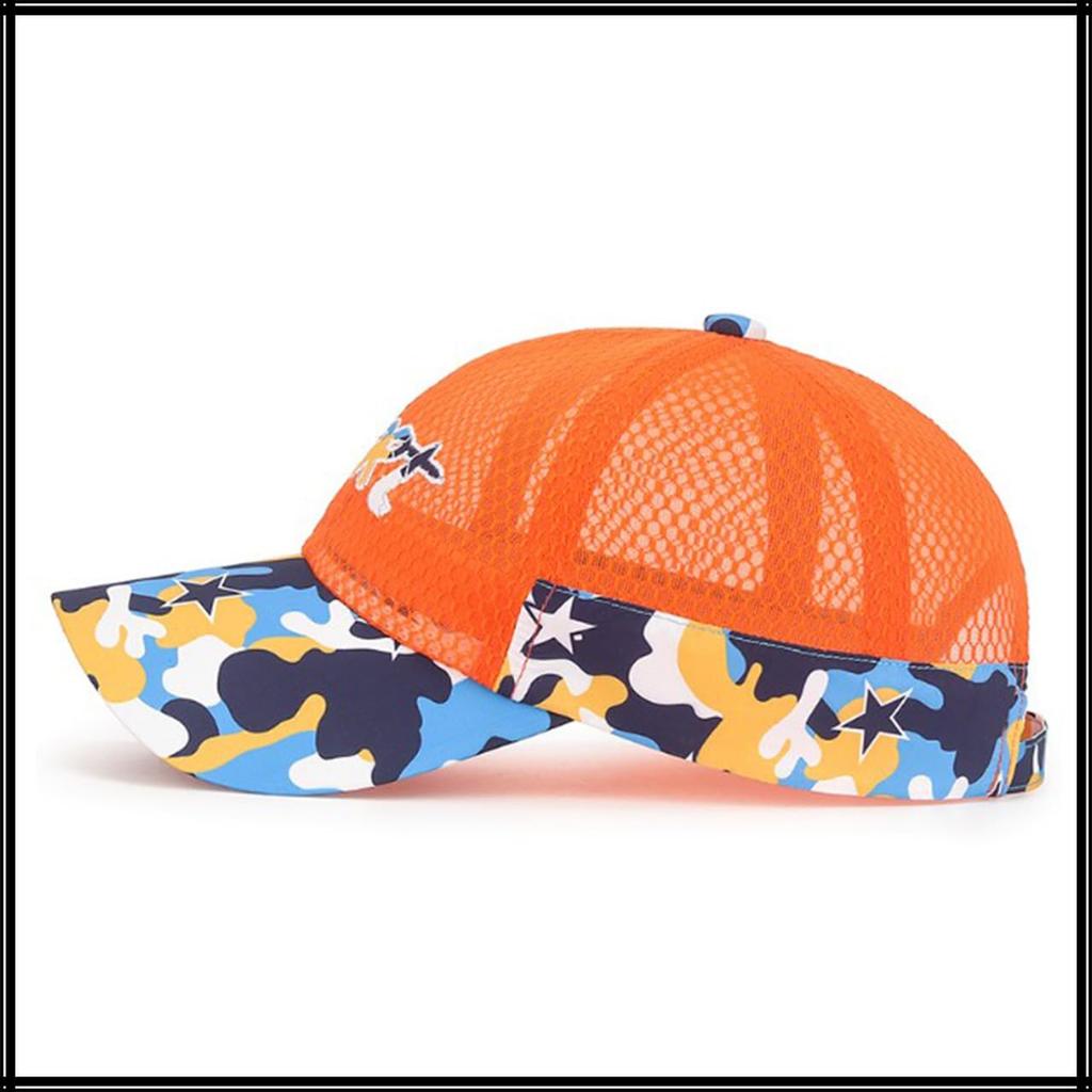 Mesh Cap Hat Outdoor Running Boy Girl Kids CA792 [White Fang] (Gray)