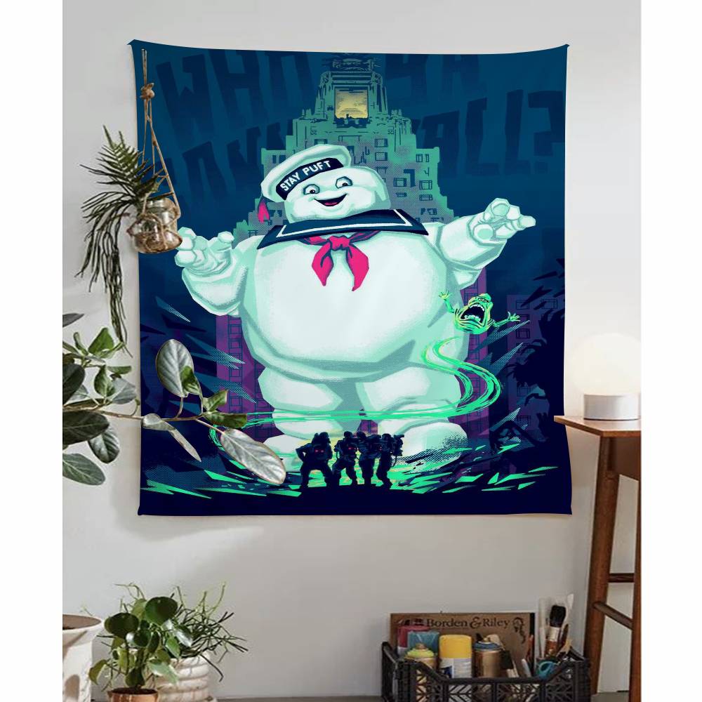 Retro Classic Ghostbuster Colorful Tapestry Wall Hanging Hanging Tarot Hippie Wall Rugs Dorm Wall Art Decor