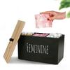 Tampon Holder for Bathroom Wood Toilet Feminine Product Organizer Pads Storage Box Women for Women Girls Teen Washroom Vanity