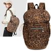 Leopard Print Backpack Student Schoolbag Lightweight Backpack