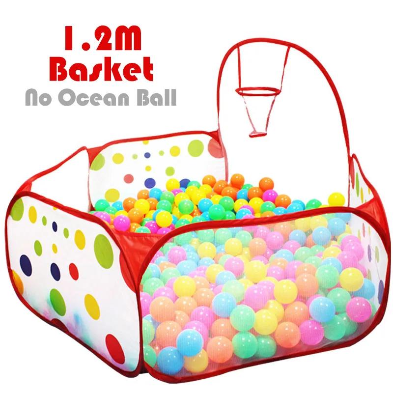 Foldable Ocean Ball Pit Pool with Basket Baby Playpen Children Toy Tent Ball Pool with Basket Outdoor Toys for Children Playpen