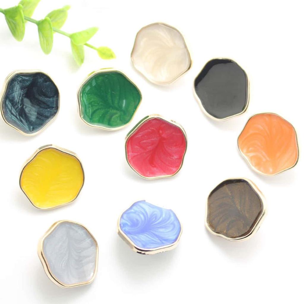 10PCS gilt gradation candy color button resin button coat trench coat sweater accessories DIY sewing supplies