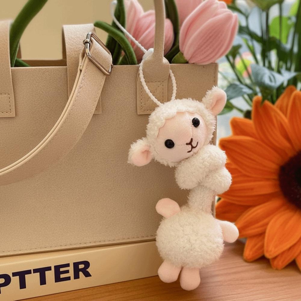 Flexible Structure Long Neck Stuffed Doll Twistable Animal Key Chain  Backpack Accessory