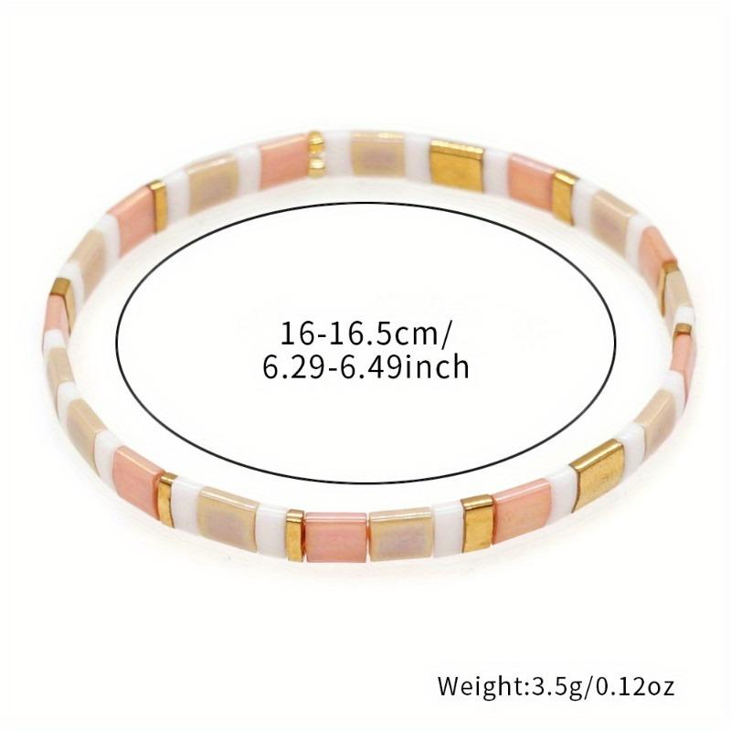 Roze Boho Handgemaakte Kralenarmband, Perfect voor Zomerfeestjes en Dagelijks Gebruik voor Vrouwen