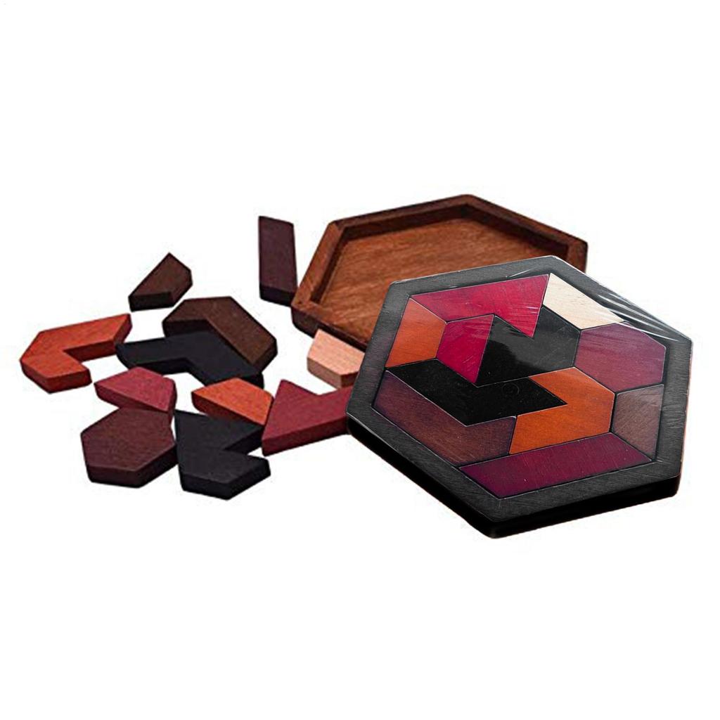 New Wooden Puzzle Brain Teaser Puzzles Set Geometric Block Logic IQS STEM Montessori Toy For Kid Adult Intelligence Challenges