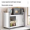 Modern Kitchen Countertop Storage Rack with Sliding Door