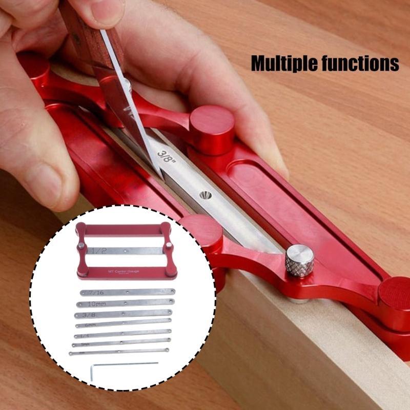 Q1FD Stainless Steel Center Gauge Woodworking Marking Tool with Various Specifications for Accurate Hole Location