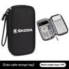 SSOE5 Portable Car Driver's License Cable Gadget Card Pouch Keys Storage Bag For Skoda Kodiaq Octavia 2 3 Rapid Karoq Fabia Kamiq