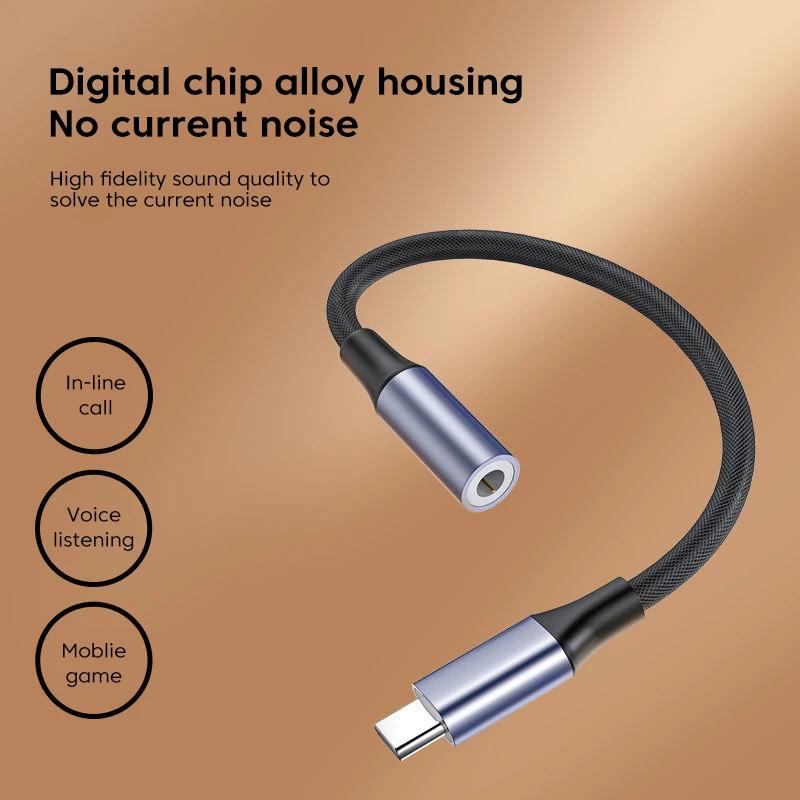 Xiaomi USB Type C - 3.5 Jak Kulaklık Adaptörü USB-C 3 5mm Ses Kablosu Dönüştürücü IPhone 15 15 Pro MAX Samsung Galaxy Huawei Xiaomi İçin
