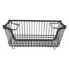 Freezer Basket Stackable Open Front Wire Storage Bin with Foldable Handle for Vegetable Fruit Snack